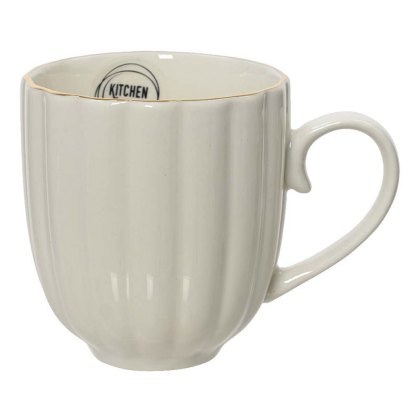 Porcelain Mug With Gold Rim Natural 9.9cm Porcelain Mug With Gold Rim Natural 9.9cm