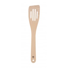 T&G Beech Wooden Curved Slotted Spatula