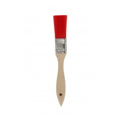 T&G Pastry Cooks Wooden Flat Brush With Red Nylon Bristles