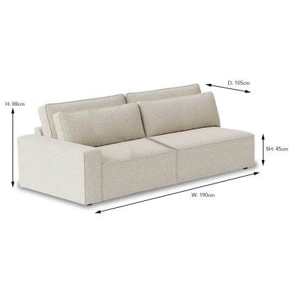 Julian Modular 3 Seater Sofa Arm LHF Fabric Category 0