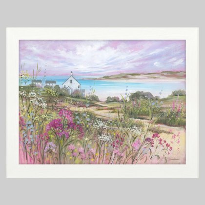 View Of The Dunes 91cm x 71cm Canvas By Diane Demirci With White Frame