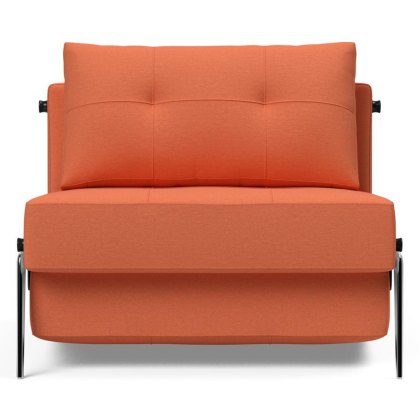 Alisa 90 Chair Bed With Chrome Legs Fabric Alisa 90 Chair Bed With Chrome Legs Fabric