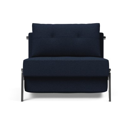 Alisa 90 Chair Bed With Chrome Legs Fabric