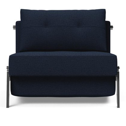 Alisa 90 Chair Bed With Chrome Legs Fabric