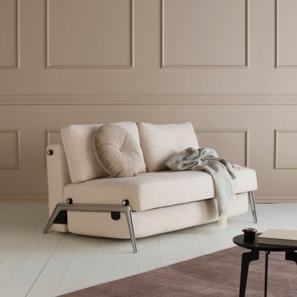 Alisa 160 2.5 Seater Sofa Bed With Aluminium Legs Fabric