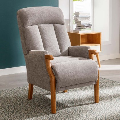 Charleston Armchair Fabric Silver Charleston Armchair Fabric Silver