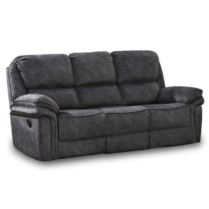 Savannah 3 Seater Manual Reclining Sofa Fabric Dark Grey Savannah 3 Seater Manual Reclining Sofa Fabric Dark Grey
