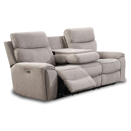 Huntsville 3 Seater Electric Reclining Sofa With Dropdown Tray, Wireless Charger & Cupholders Fabric Huntsville 3 Seater Electric Reclining Sofa With Dropdown Tray, Wireless Charger & Cupholders Fabric