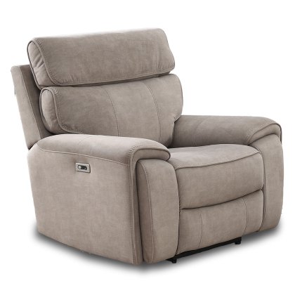 Huntsville Electric Reclining Armchair Fabric Beige Huntsville Electric Reclining Armchair Fabric Beige