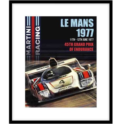 Le Mans 1977 52cm x 62cm Picture By Zucarto Black Frame
