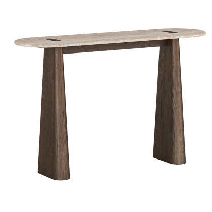 Cali Console Table With Travertine Top Cali Console Table With Travertine Top