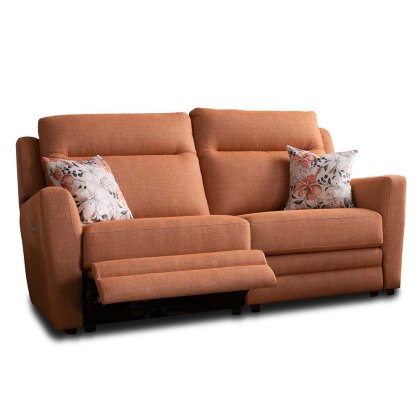 Chicago 2 Seater Electric Reclining Sofa With USB Port Fabric B
