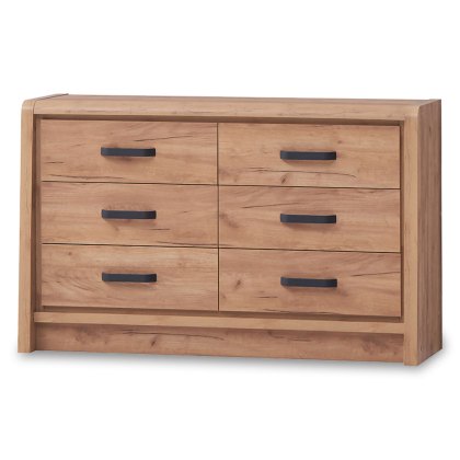 Jamie 3+3 Drawer Chest Of Drawers Oak Jamie 3+3 Drawer Chest Of Drawers Oak