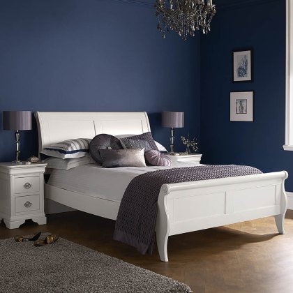 Chantilly Bedside Locker White (Multiple Sizes)