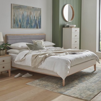 Alex Bedstead Light Grey & Oak (Multiple Sizes)