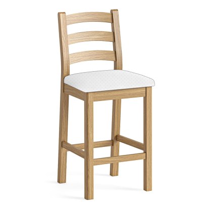 Normandy Low Bar Stool With Fabric Seat Pad Beige Normandy Low Bar Stool With Fabric Seat Pad Beige
