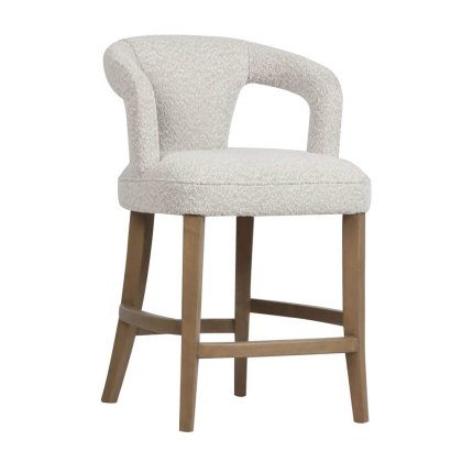 Amy Low Bar Stool Fabric Cream Amy Low Bar Stool Fabric Cream