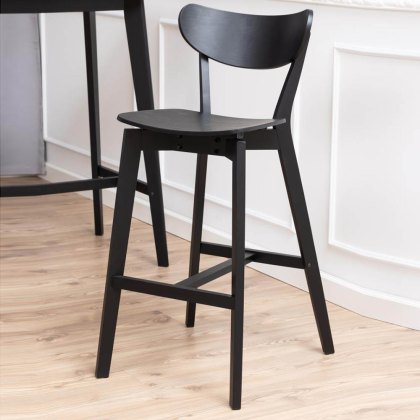 Roxby High Bar Stool Black