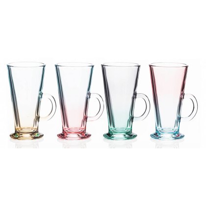 Two Tone Lustre Latte Glasses (Set Of 4) Two Tone Lustre Latte Glasses (Set Of 4)
