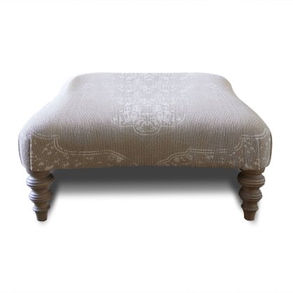 Ruben Square Footstool Leather & Fabric Ruben Square Footstool Leather & Fabric