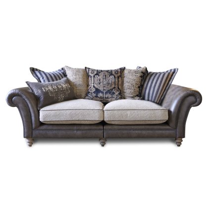 Ruben 3 Seater Sofa Leather & Fabric Ruben 3 Seater Sofa Leather & Fabric