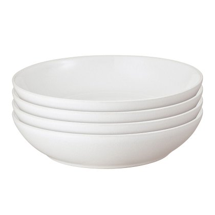 Cotton White 4 Piece Pasta Bowl Set Cotton White 4 Piece Pasta Bowl Set