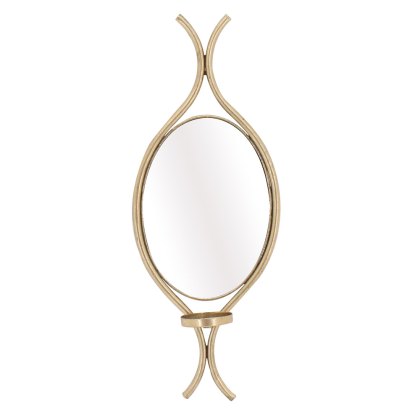 Claude Single Elipse Wall Mirror Gold Claude Single Elipse Wall Mirror Gold