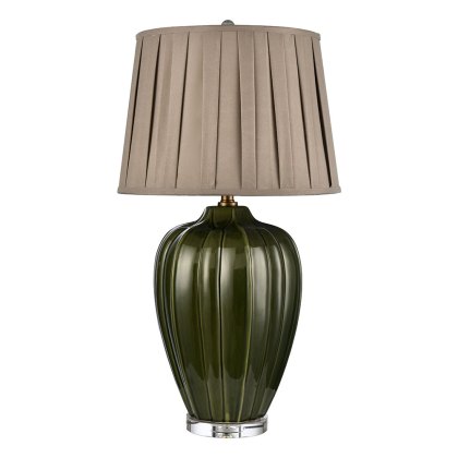 Baymont Table Lamp Dark Green Base With Taupe Shade Baymont Table Lamp Dark Green Base With Taupe Shade