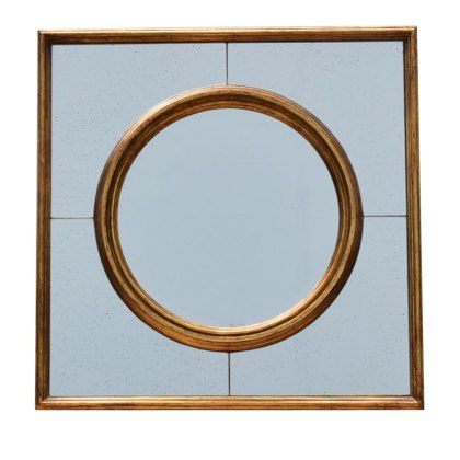 Demi Square Wall  Mirror Gold Demi Square Wall  Mirror Gold