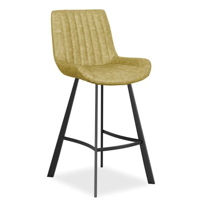 George High Bar Stool Fabric Yellow George High Bar Stool Fabric Yellow