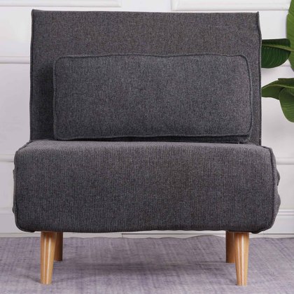 Camber Single Sofa Bed Fabric Charcoal