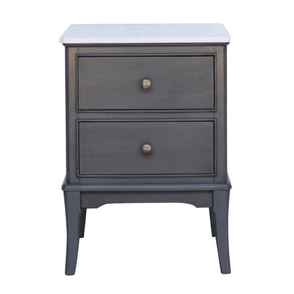 Monroe 2 Drawer Side/Lamp Table Grey & Marle Monroe 2 Drawer Side/Lamp Table Grey & Marle