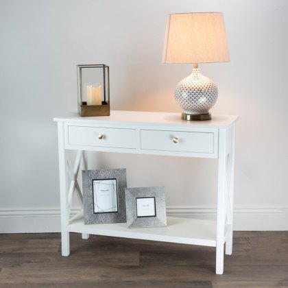 Rena Console Table White (Multiple Sizes)