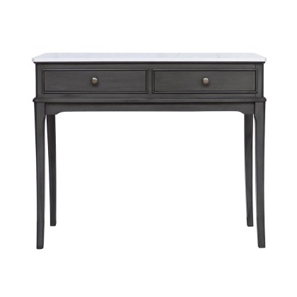 Monroe 2 Drawer Console Table Grey & Marble