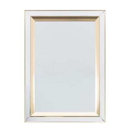 Phantom Rectangular Wall Mirror Gold Phantom Rectangular Wall Mirror Gold