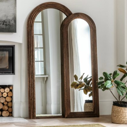 Beaufort Arched Leaner/Floor Mirror Walnut