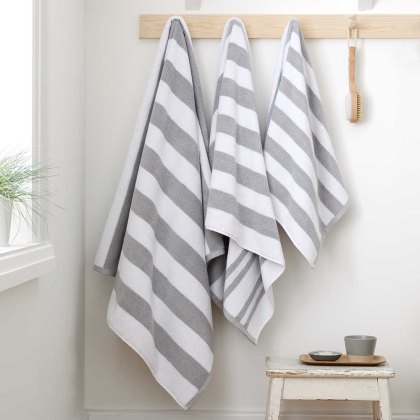 Reversible Stripe Jacquard Towel (Multiple Sizes & Colours)