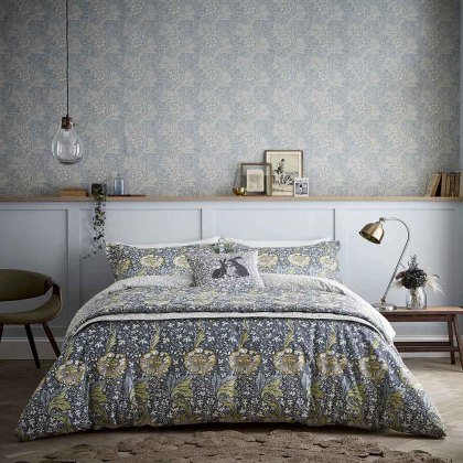 Kennet Duvet Cover Set Indigo & Gold (Multiple Sizes) Kennet Duvet Cover Set Indigo & Gold (Multiple Sizes)