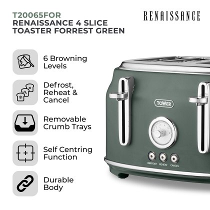 Renaissance 4 Slice Toaster Black Renaissance 4 Slice Toaster Black
