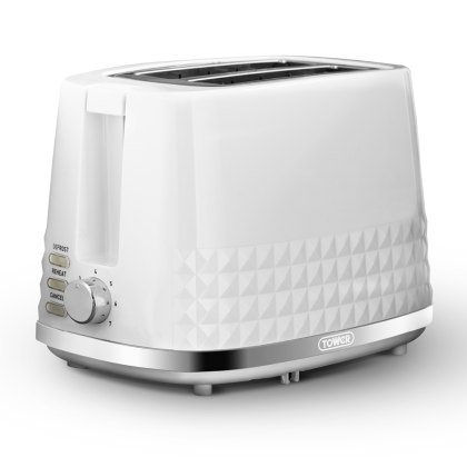 Solitaire 2 Slice Toaster White & Chrome Solitaire 2 Slice Toaster White & Chrome