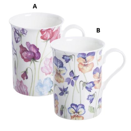 Viola & Sweetpea Fine China Mug (Choice of 2) Viola & Sweetpea Fine China Mug (Choice of 2)