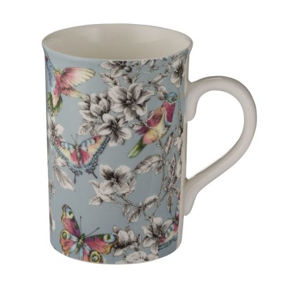 Hummingbird Floral Mug Duckegg Hummingbird Floral Mug Duckegg