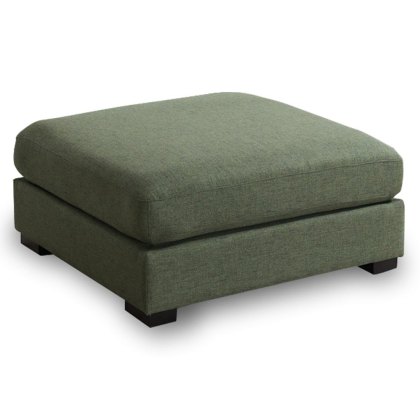 Gabriella Large Footstool Fabric Green Gabriella Large Footstool Fabric Green