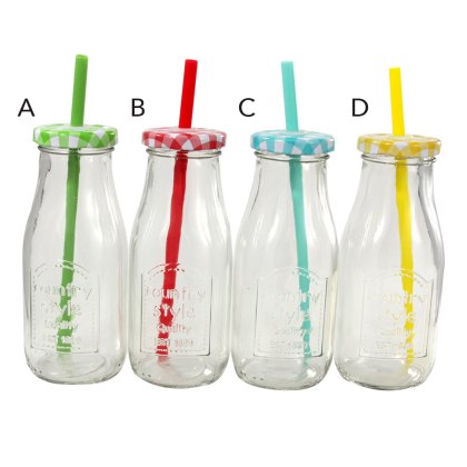 Bottle With Lid & Straw (Choice Of 4) Bottle With Lid & Straw (Choice Of 4)