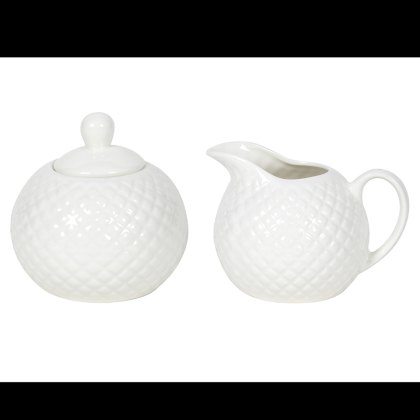 Diamond Porcelain Jug & Sugar Bowl
