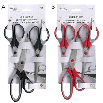 Scissors Red Or Black (Set Of 3) Scissors Red Or Black (Set Of 3)