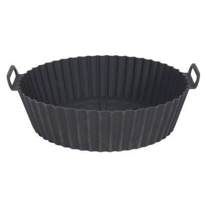 Silicone Airfryer Basket Black 20cm Silicone Airfryer Basket Black 20cm