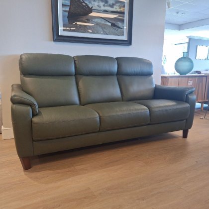 Selva 3 Seater Sofa Leather Category 15(S) Green