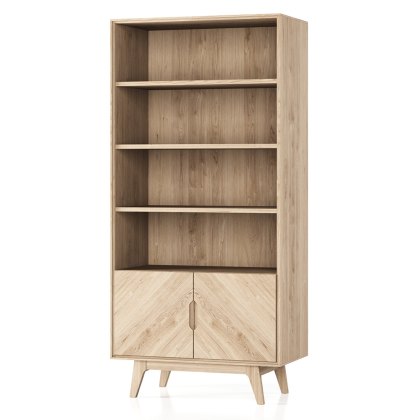 Bua 2 Doors & 3 Shelves Bookcase Natural Bua 2 Doors & 3 Shelves Bookcase Natural