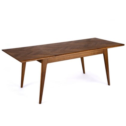 Freya 4-8 Person Rectangular Extending Dining Table Herringbone Top Bordo Freya 4-8 Person Rectangular Extending Dining Table Herringbone Top Bordo